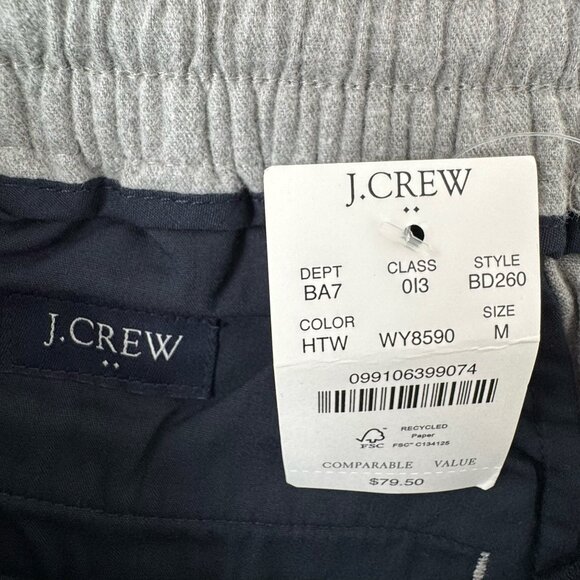 J.Crew grey Drawstring pant in stretch cotton blend mens medium - Picture 4 of 4